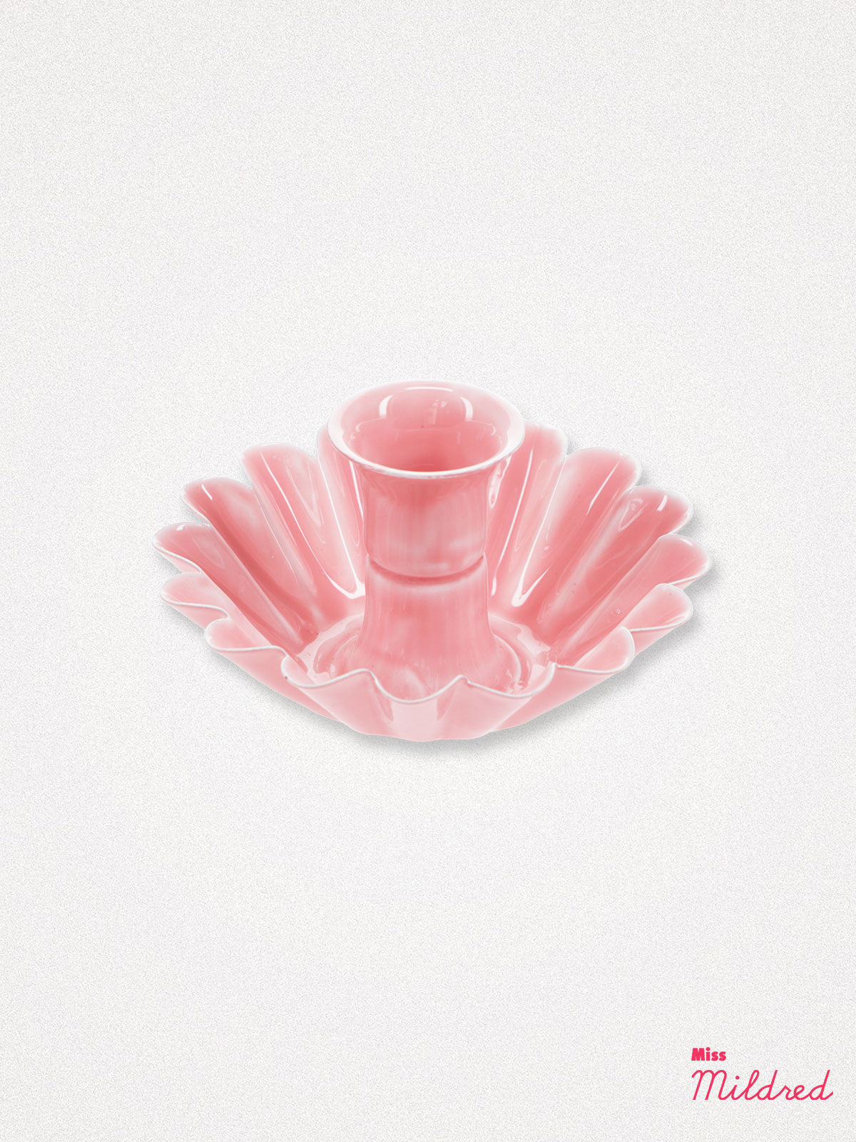 Enamel Metal Candle Holder - Pink