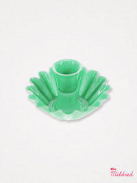 Enamel Metal Candle Holder - Mint Green