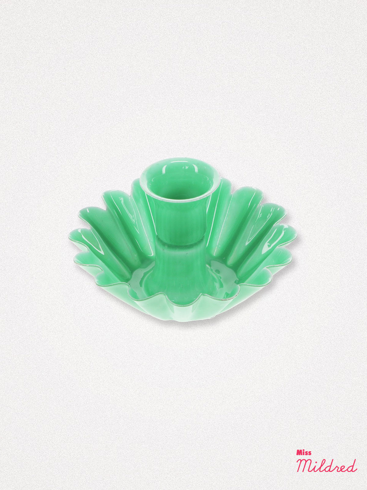 Enamel Metal Candle Holder - Mint Green