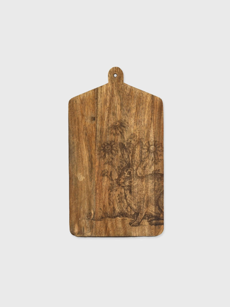 Wooden Etched Chopping Board Hare - Medium