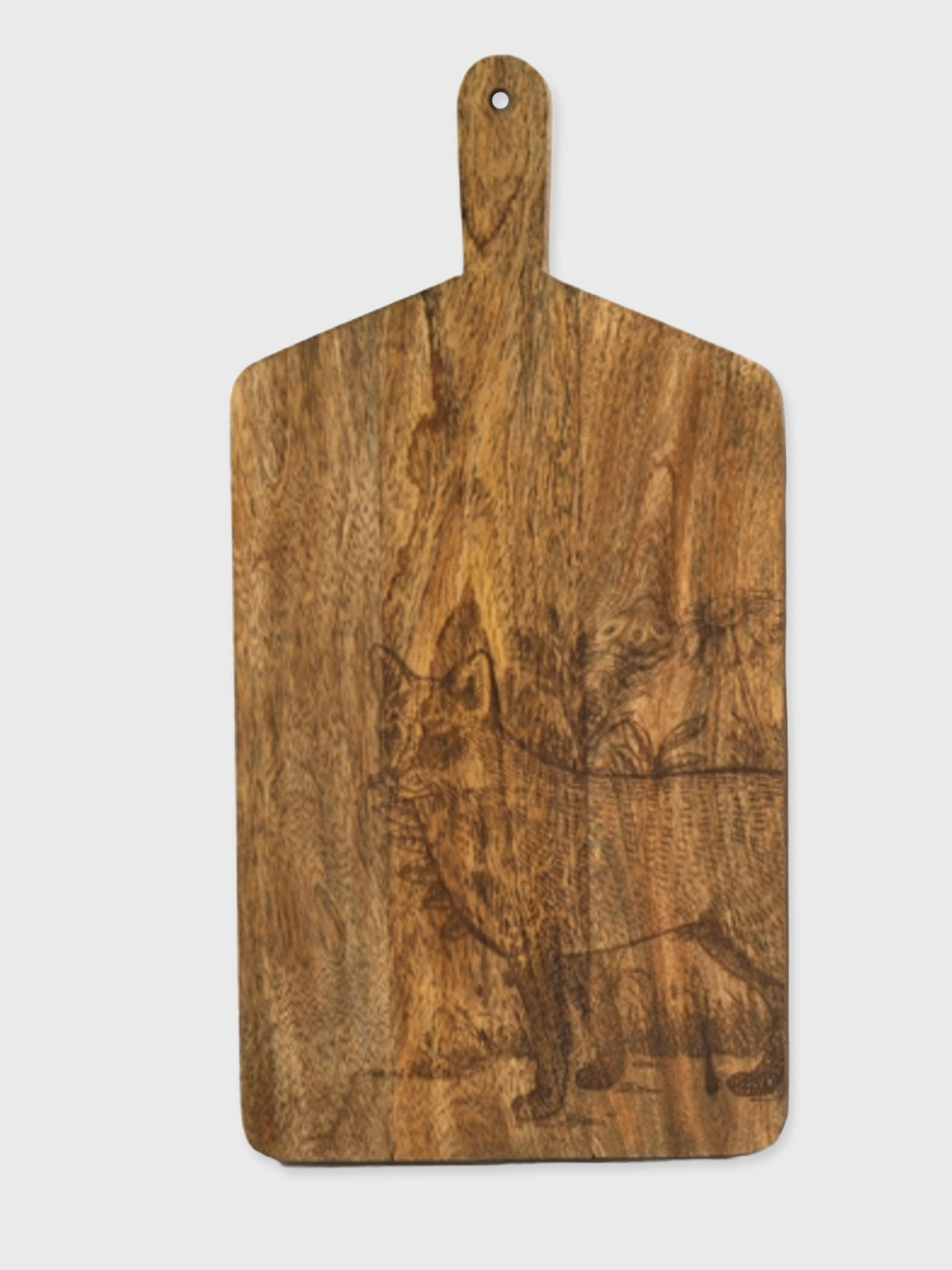 Wooden Etched Chopping Board Fox - Large