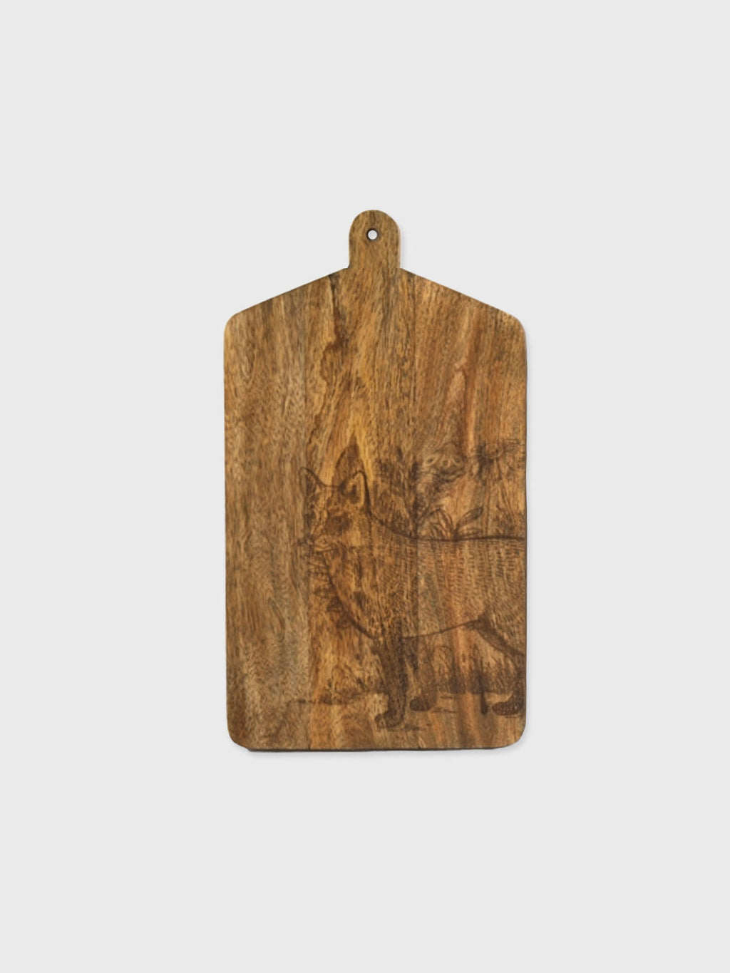 Wooden Etched Chopping Board Fox - Medium