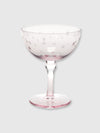 Cocktail Coupe Glass - Etched Star Pink