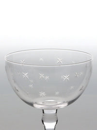 Cocktail Coupe Glass - Etched Star