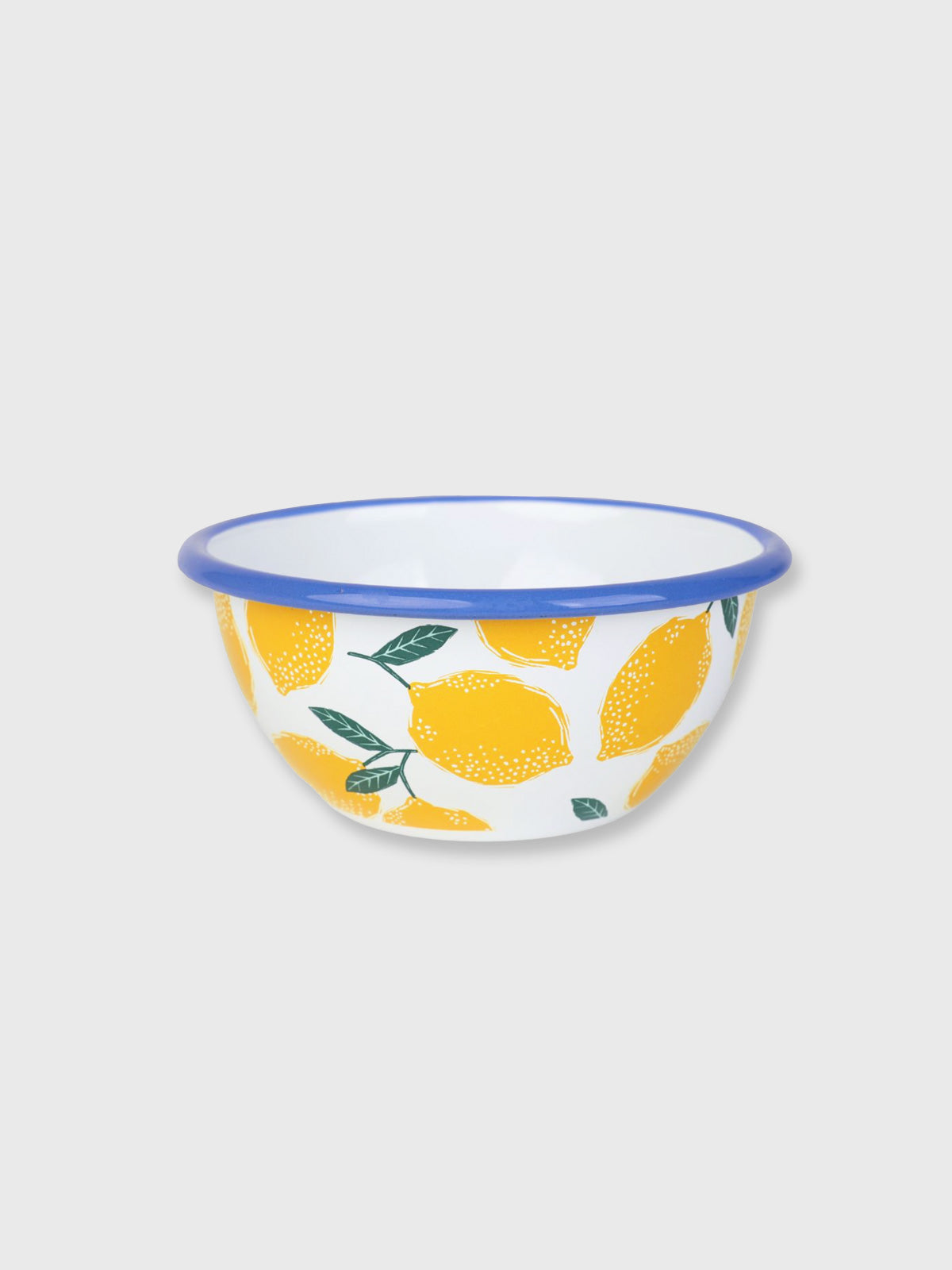 Lemon Design Enamel Bowl - 12cm