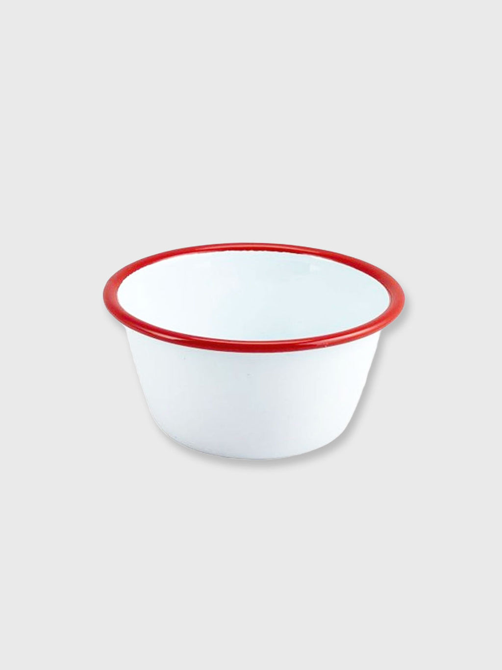 Falcon Enamel 12cm Pudding Bowl - White / Red