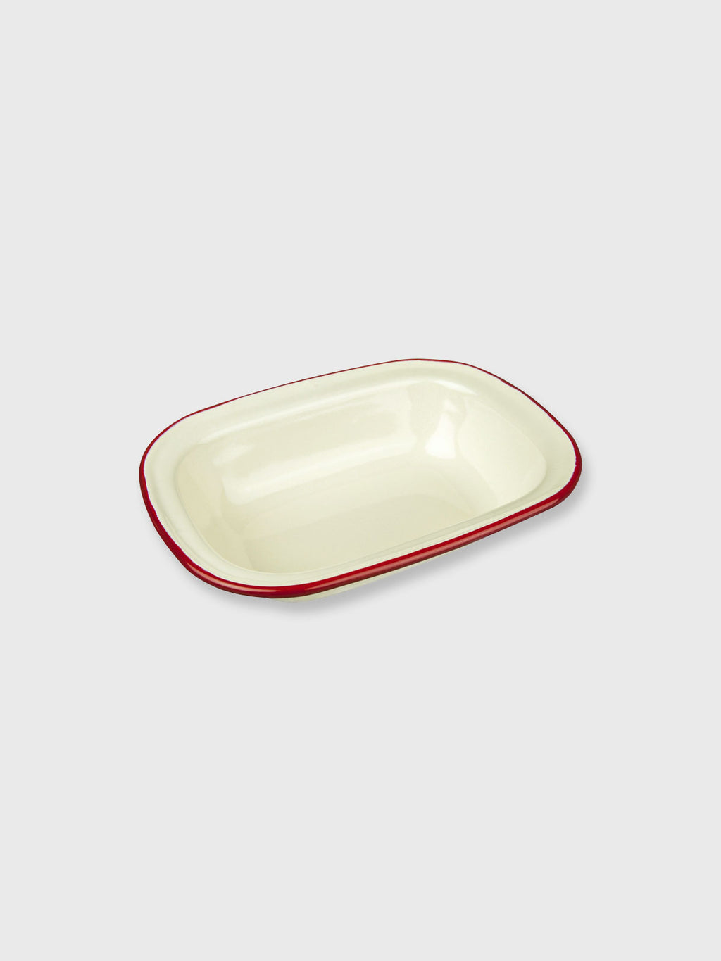 Falcon Enamel Individual Pie Dish Cream / Red - 16cm