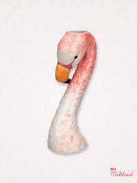 Fantastic Pink Flamingo Head Vase - Medium