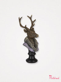 Elegant Deer Stag Statue Bust - 23cm