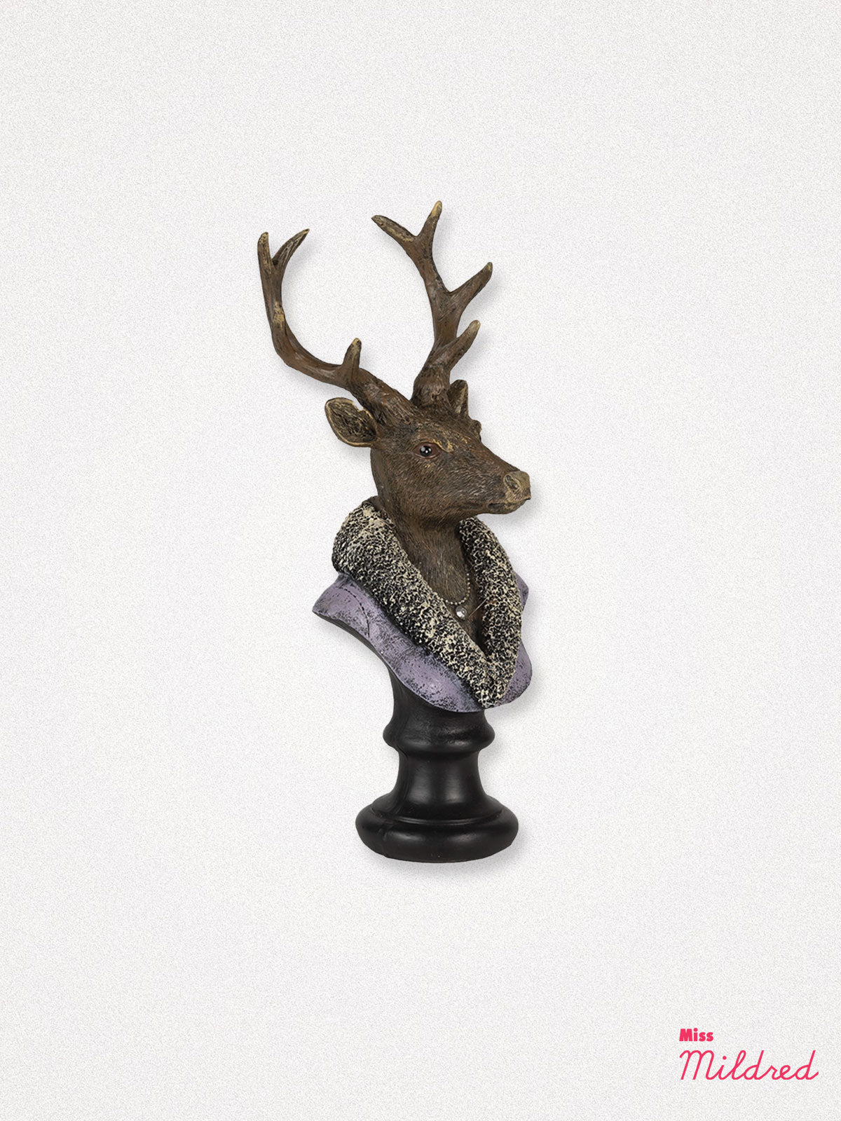 Elegant Deer Stag Statue Bust - 23cm
