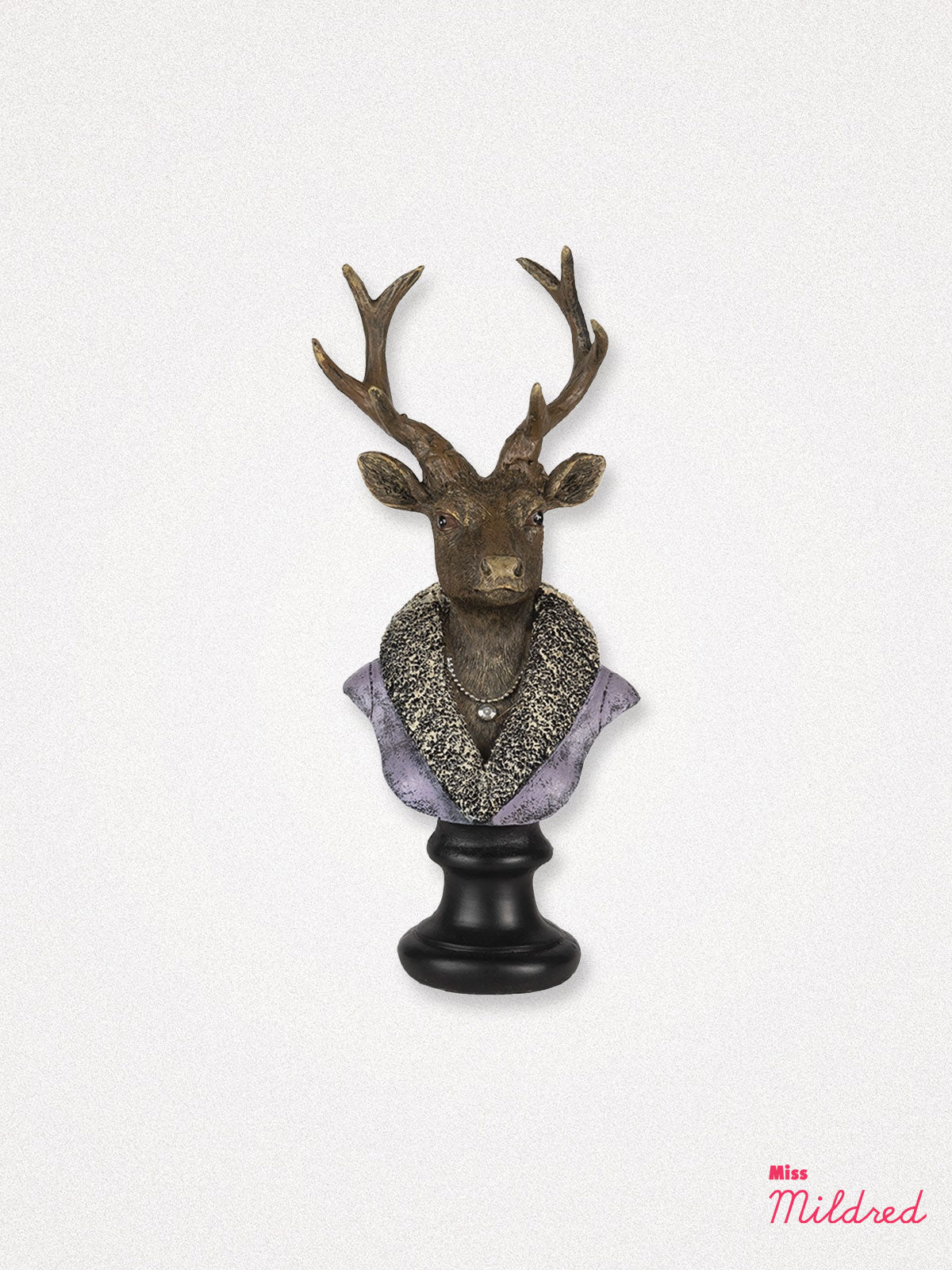 Elegant Deer Stag Statue Bust - 23cm