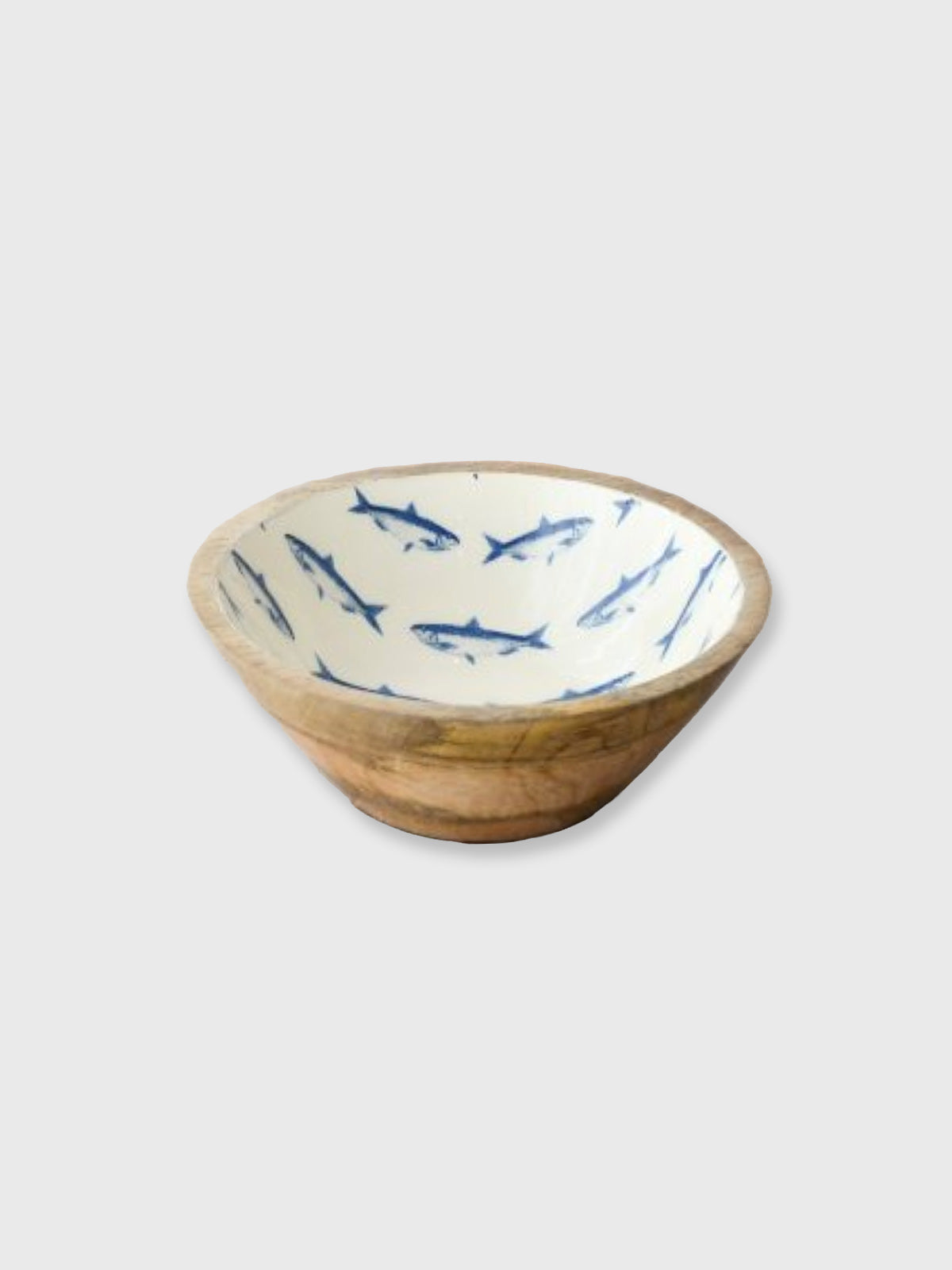 Coastal Fish Wooden Bowl - 17cm