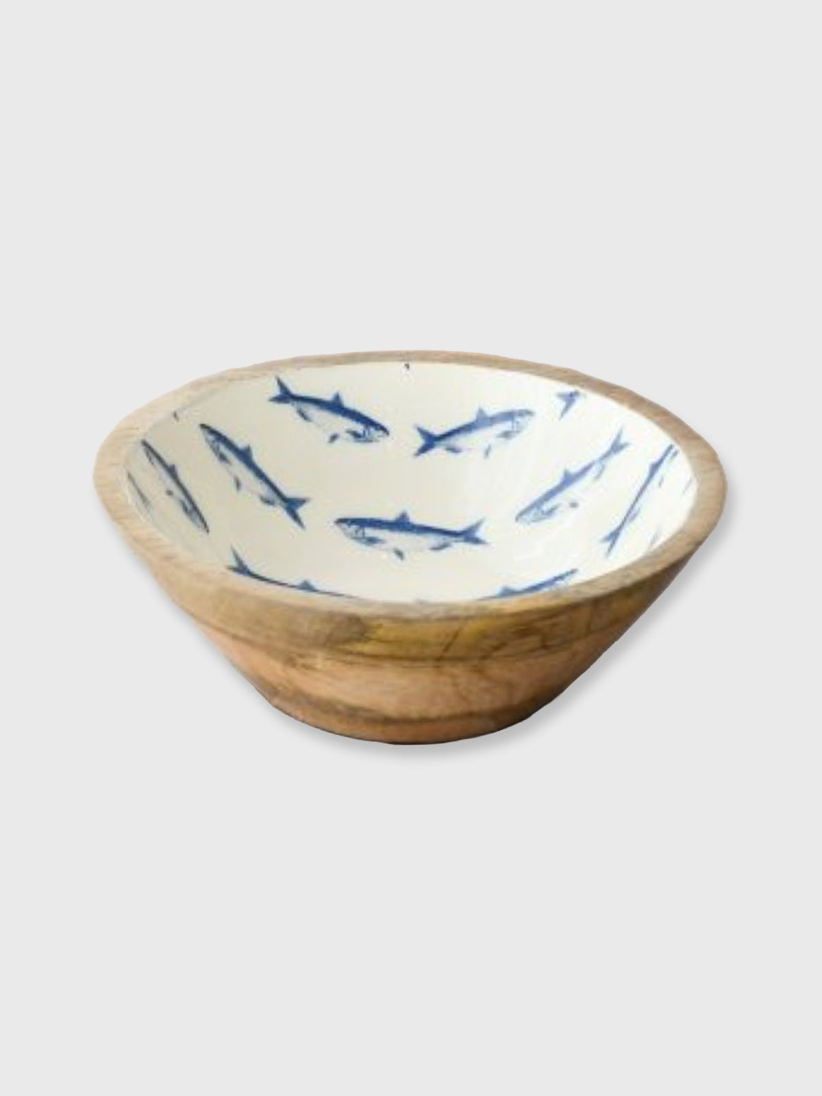 Coastal Fish Wooden Bowl - 23cm