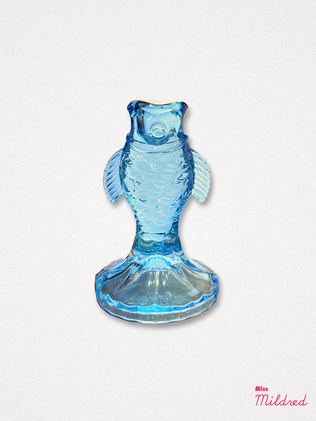Fish Shape Glass Candle Holder - Blue