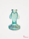 Fish Shape Glass Candle Holder - Green