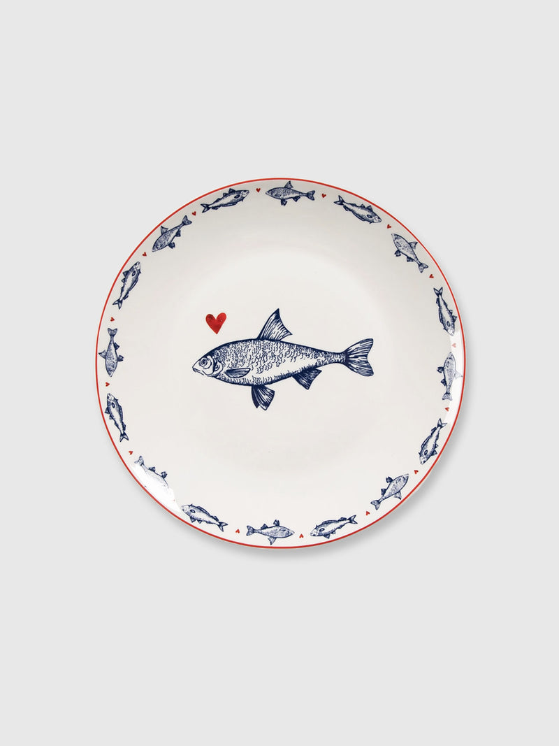 Side Plate - Fish and Hearts