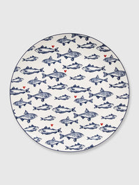 Dinner Plate - Fish and Hearts