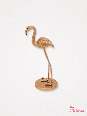 Flamingo Figure Statue Gold