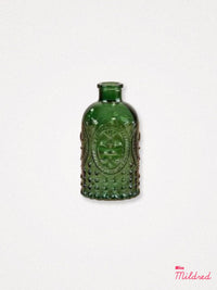 Fleur De Lis Green Bottle Vase - 12.5cm