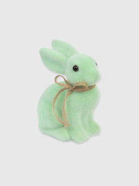 Flocked Grass Bunny 15cm - Sage Green