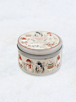 Folk Cinnamon Spice Scented Tin Candle