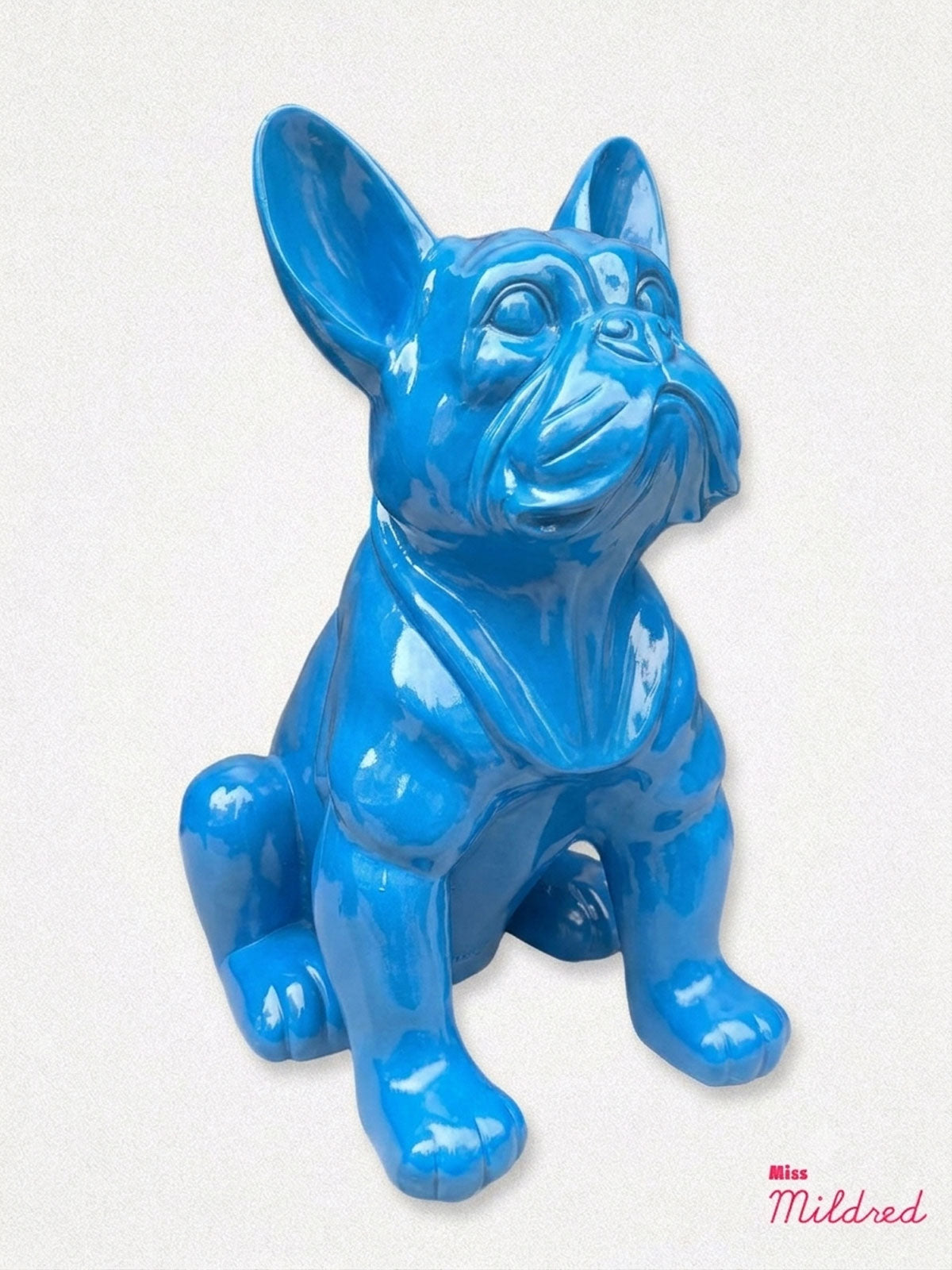 French Bulldog Large Statue 37cm - Blue