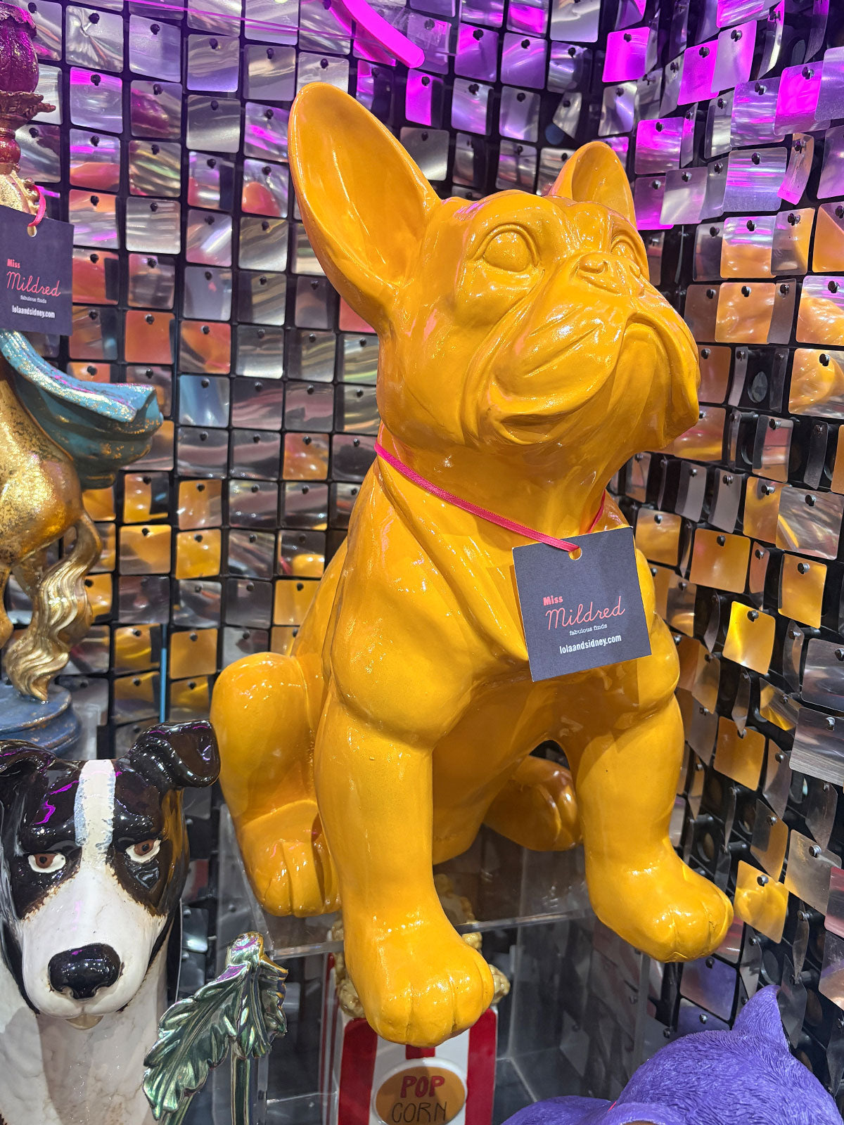 French Bulldog Large Statue 37cm - Yellow
