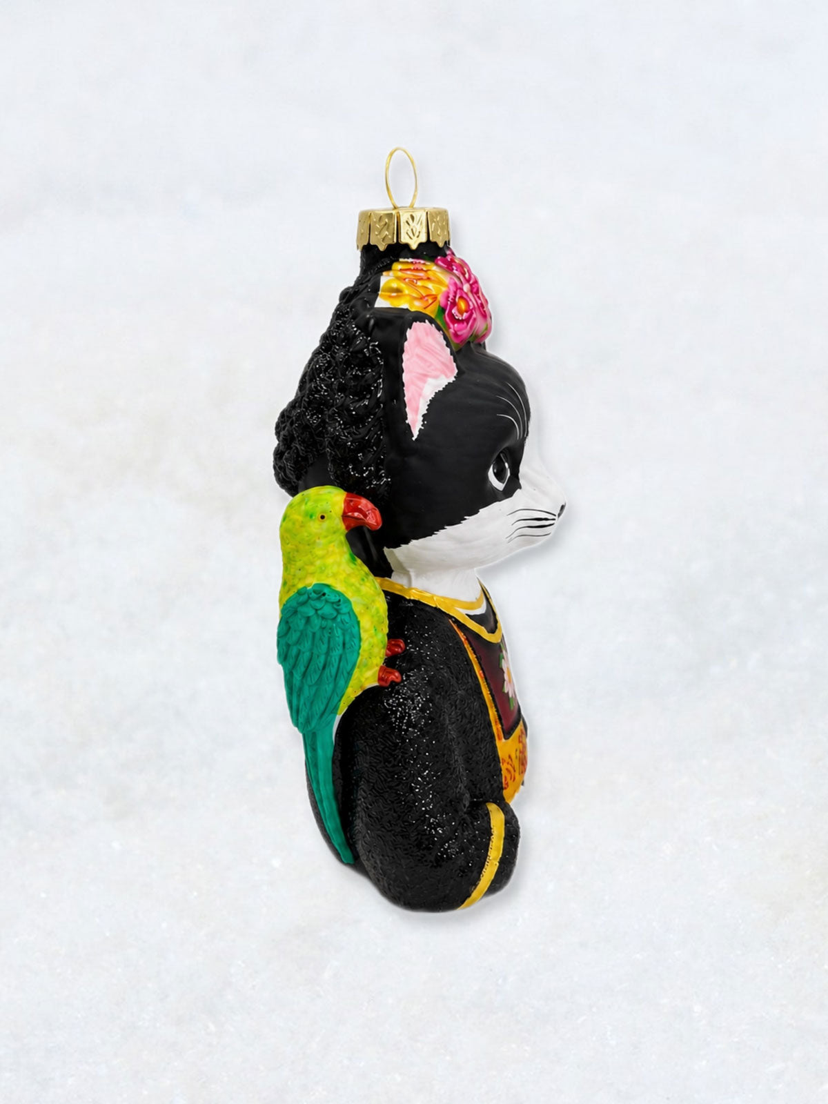 Christmas Ornament - Frida Kahlo Catlo Tuxedo Cat