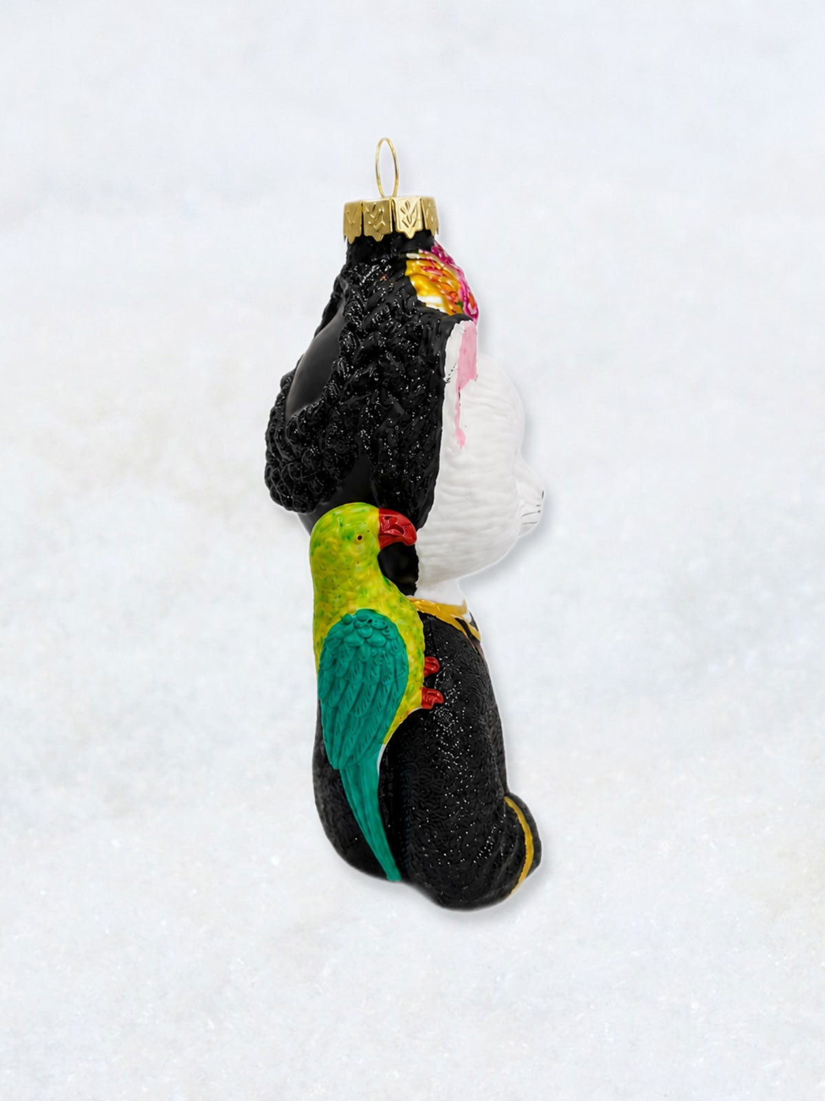 Christmas Ornament - Frida Kahlo Catlo White Cat