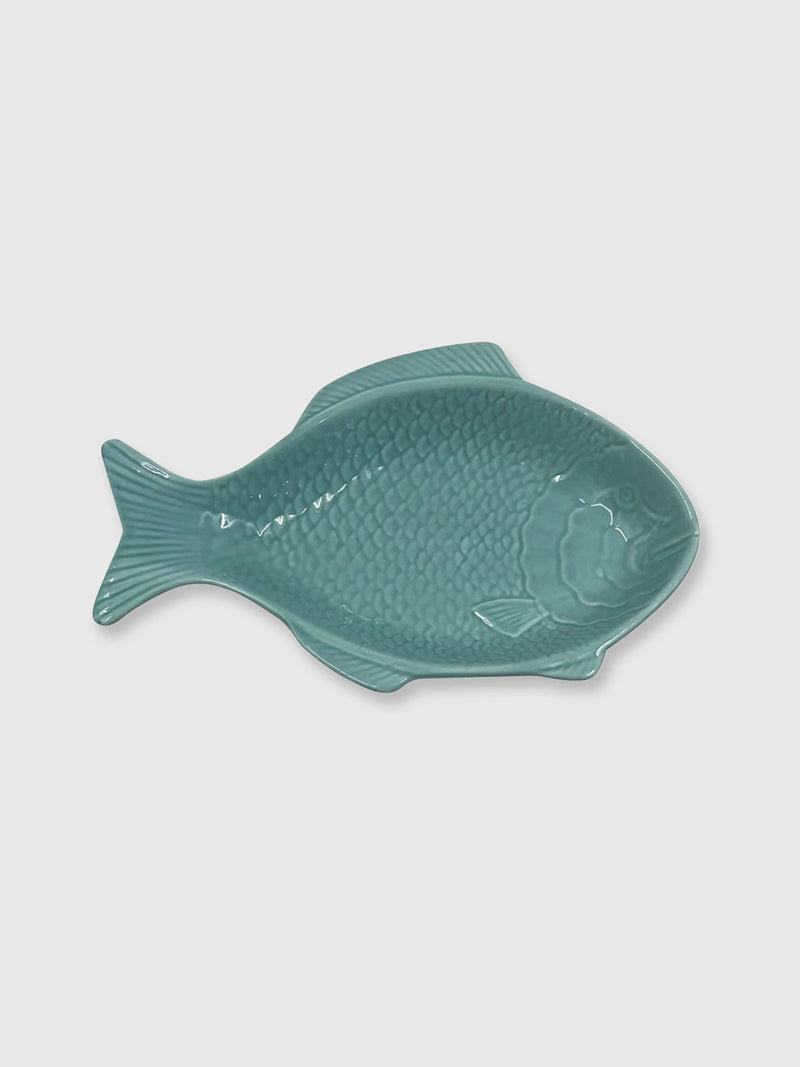 Fish Shaped Ceramic Bowl - Aqua