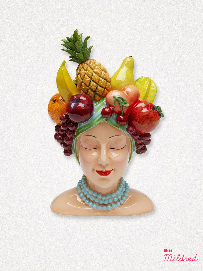 Fruit Head Goddess White Lady Planter