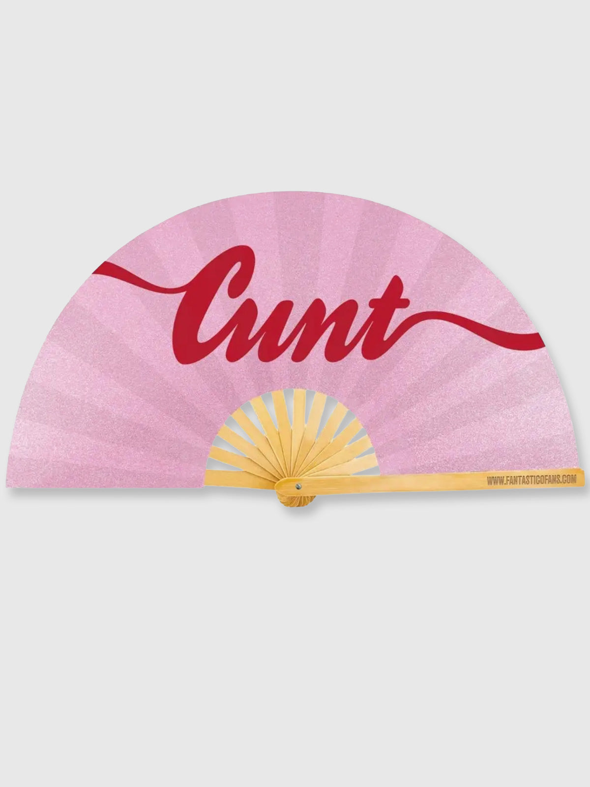 Very Large Hand Fan Pink Glitter - Cunt