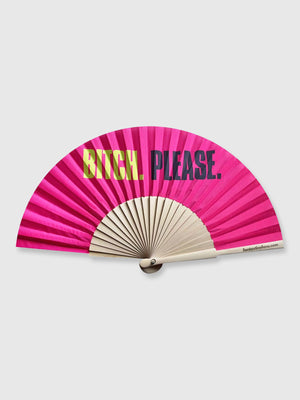 Hand Fan Pink - Bitch Please