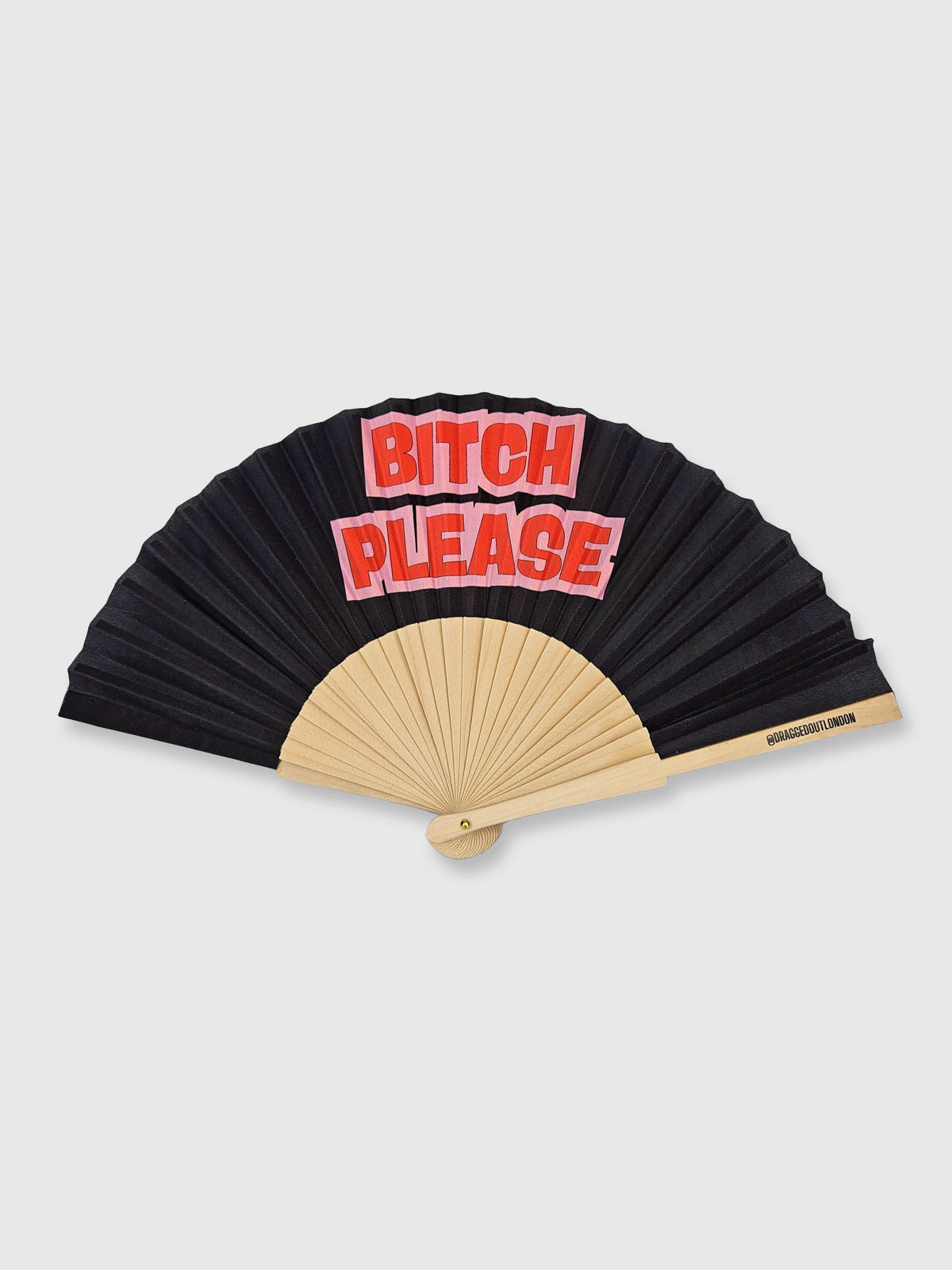 Hand Fan Black / Red - Bitch Please