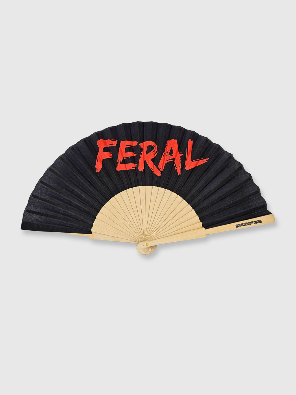Hand Fan Black / Red - Feral