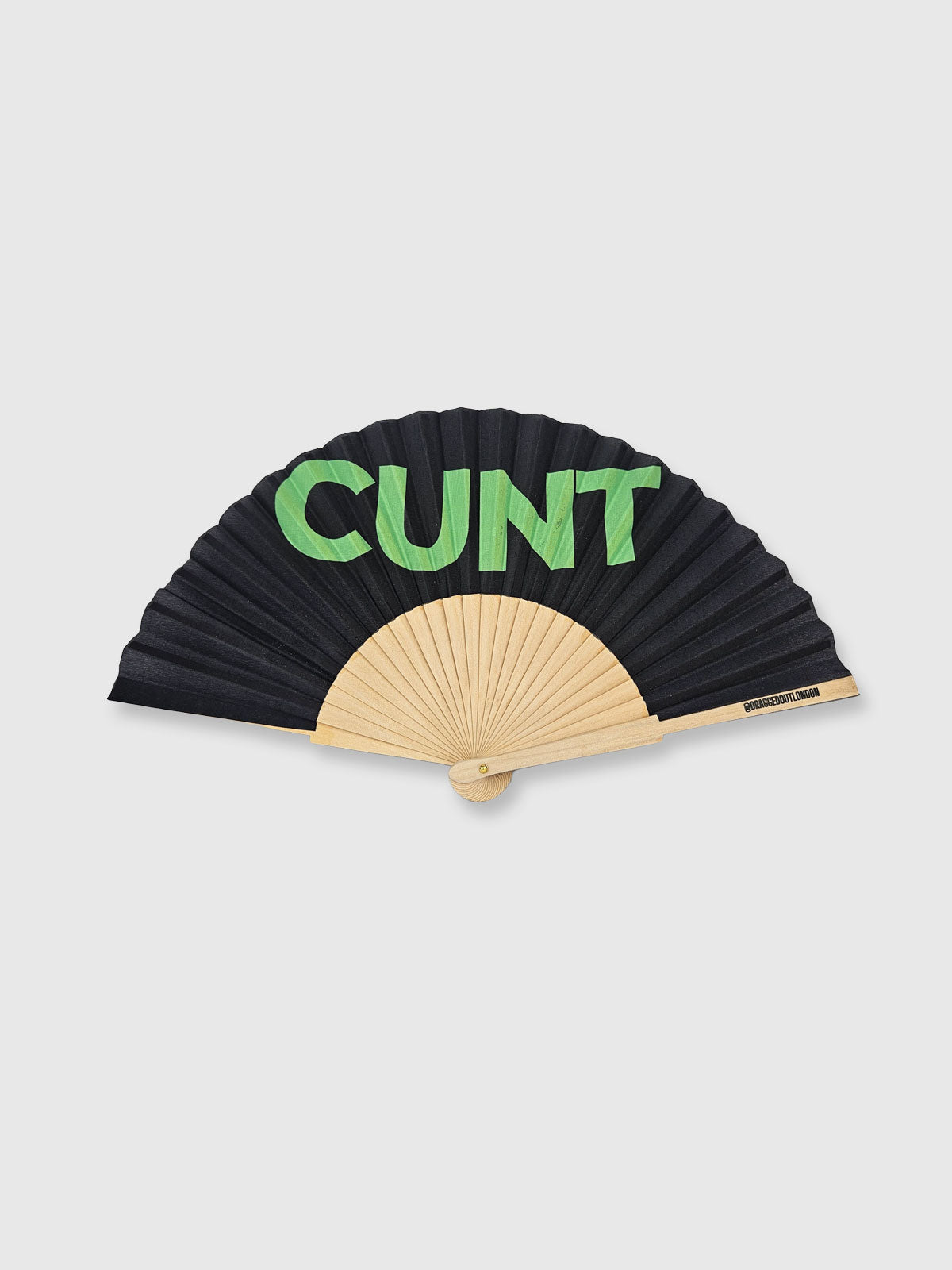 Hand Fan Black Green - C*nt