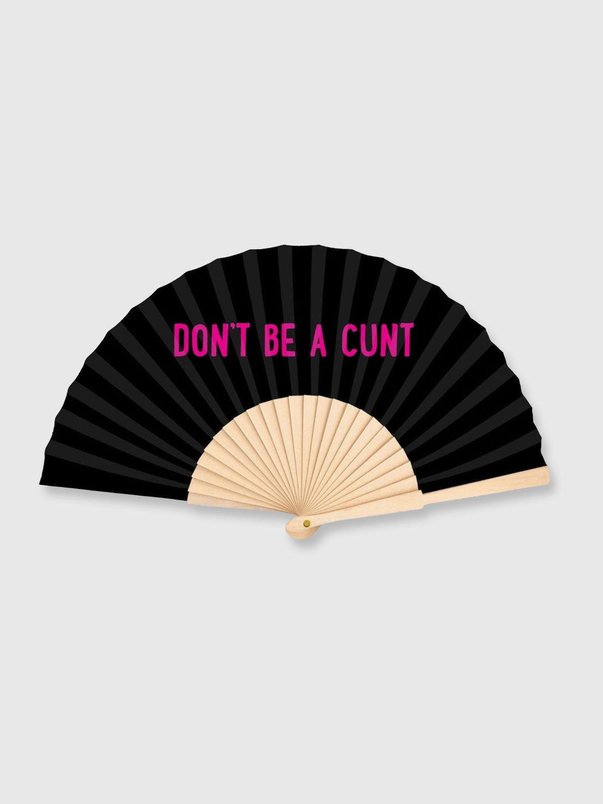 Hand Fan Black & Pink - Don't Be A C