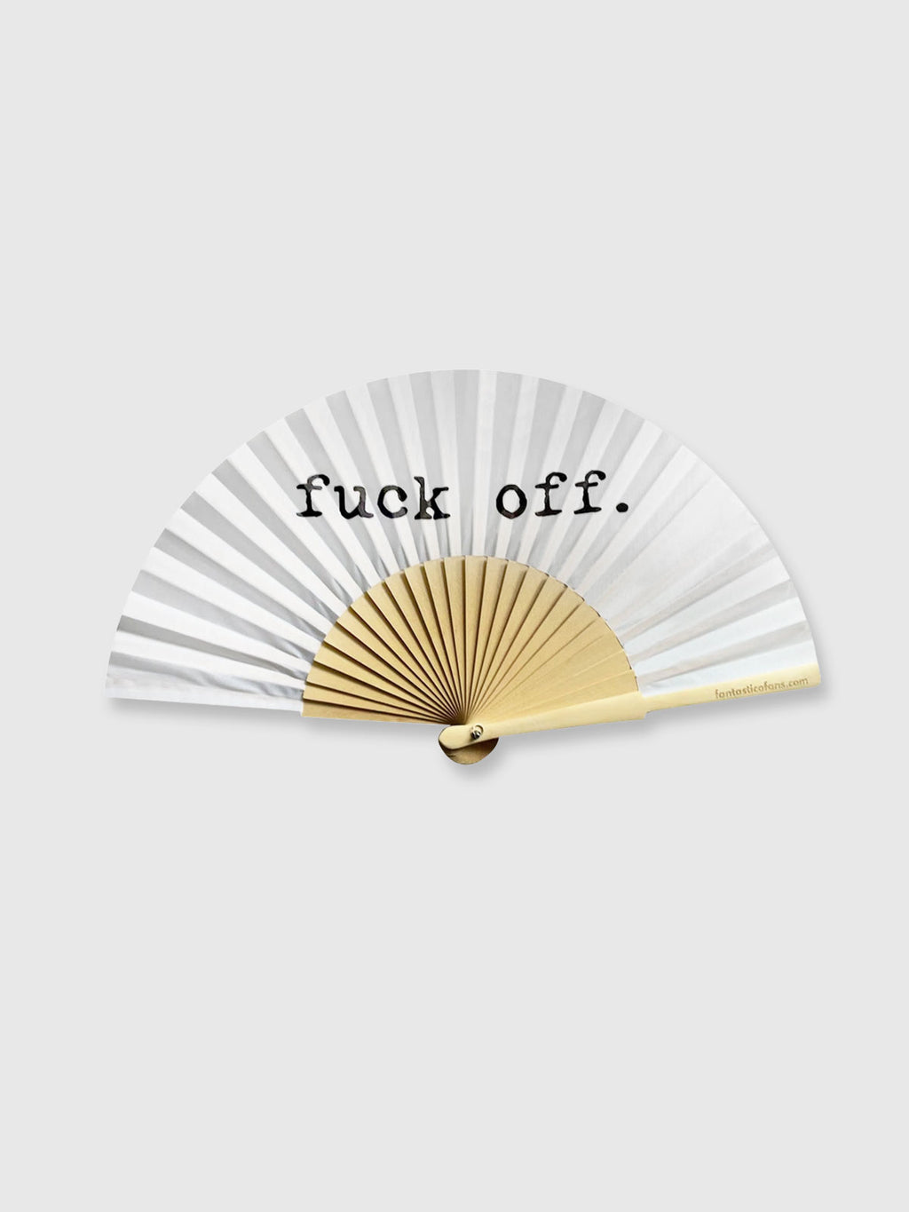Hand Fan White - Fuck Off