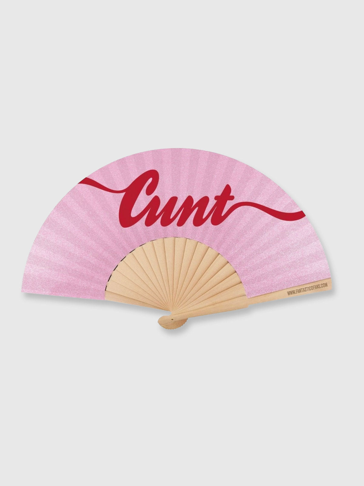 Hand Fan Pink Glitter - Cunt