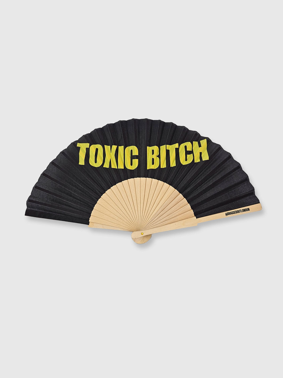 Hand Fan Black / Yellow - Toxic Bitch