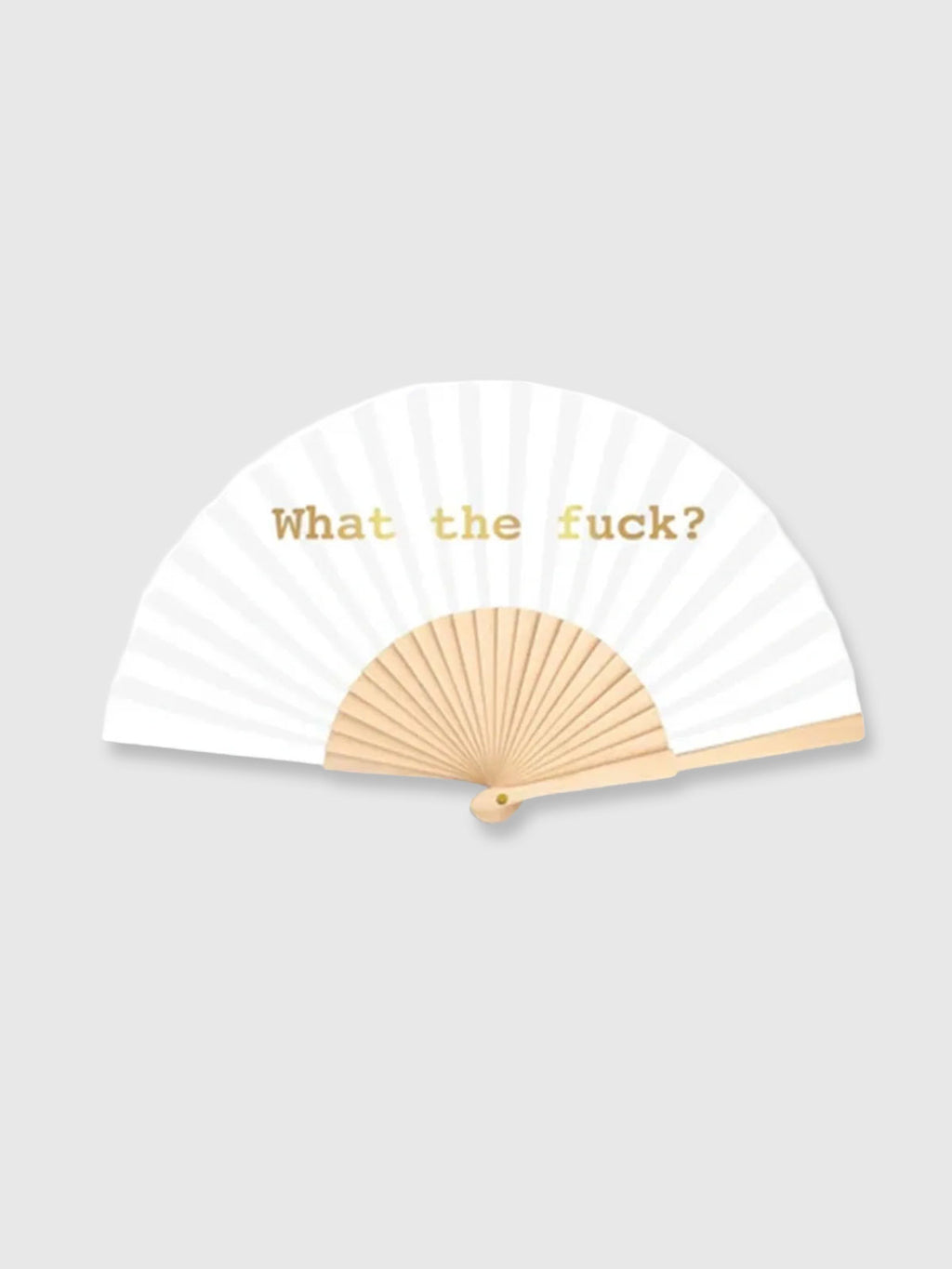 Hand Fan White - What The Fuck?