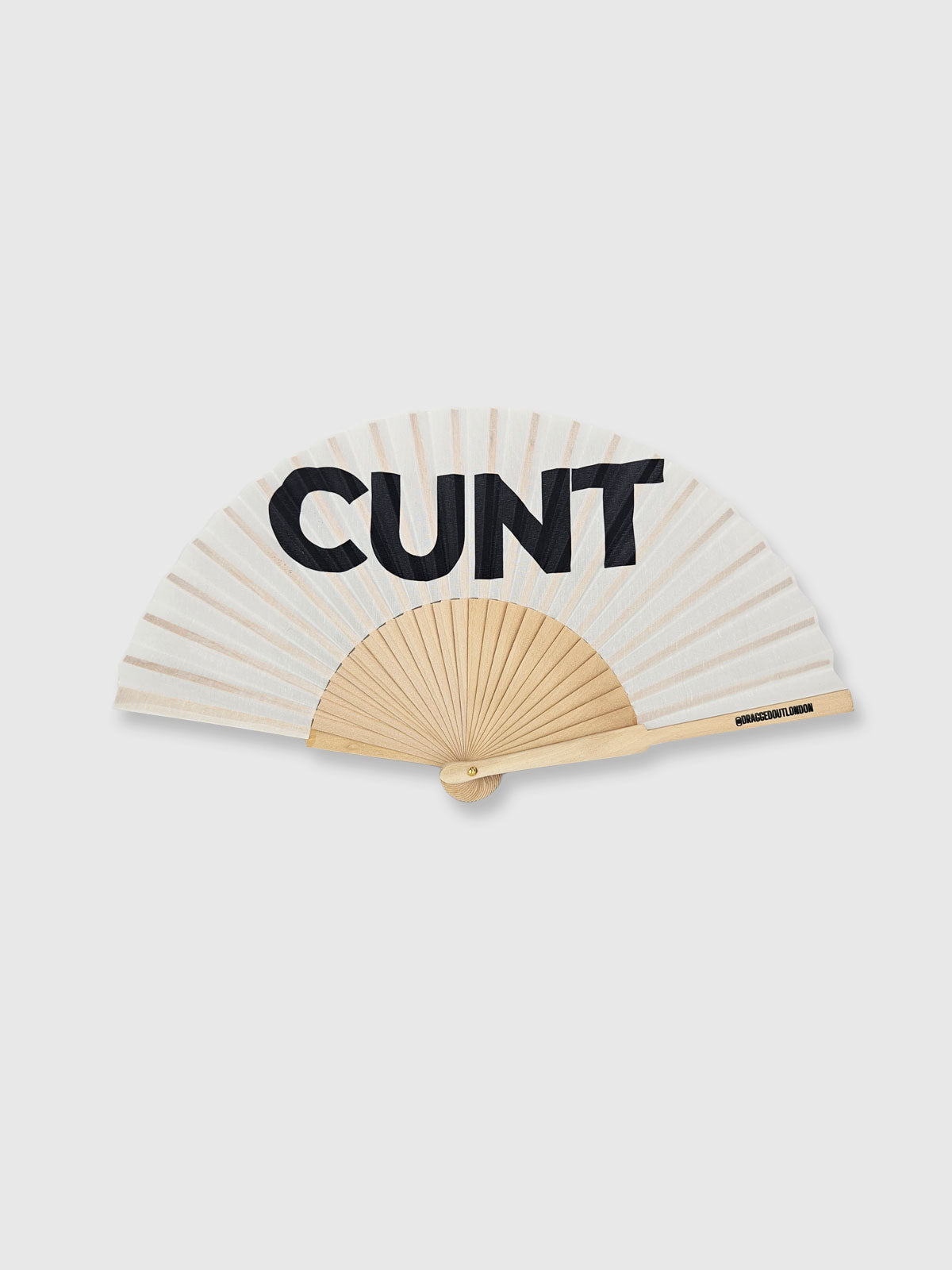 Hand Fan White - C*nt