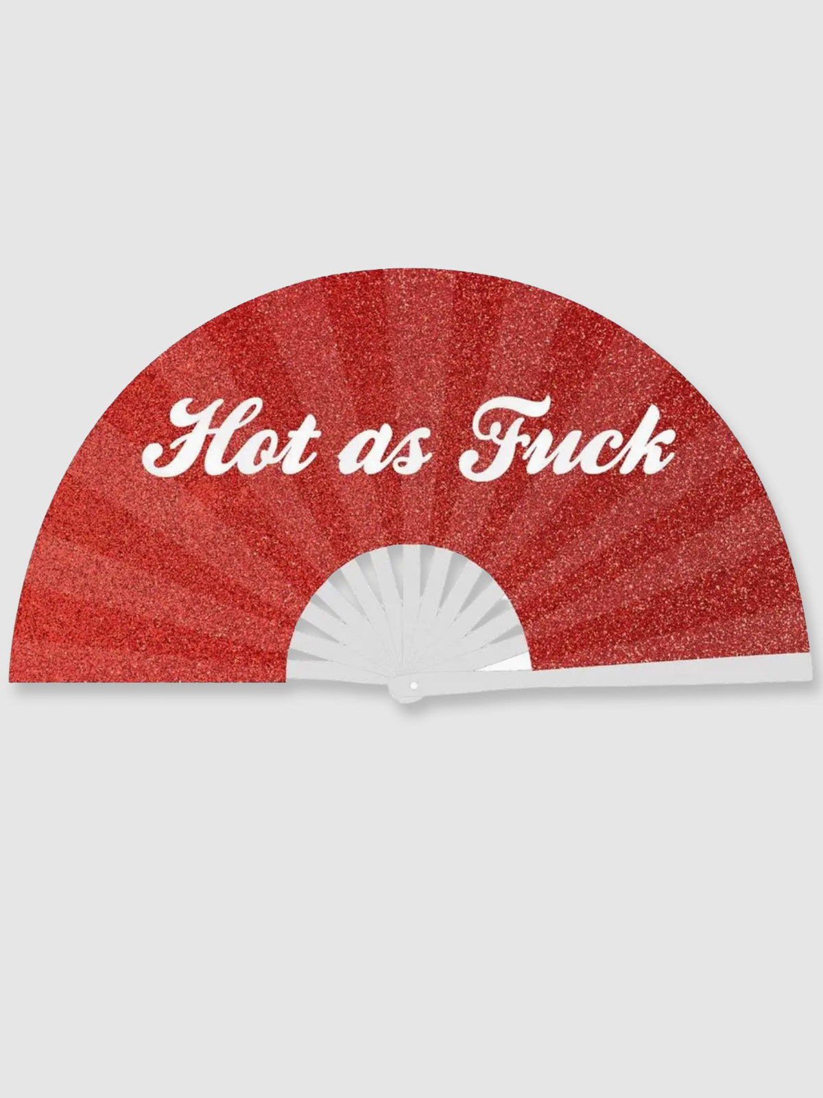 Very Large Red Hand Fan - Hot As Fuck