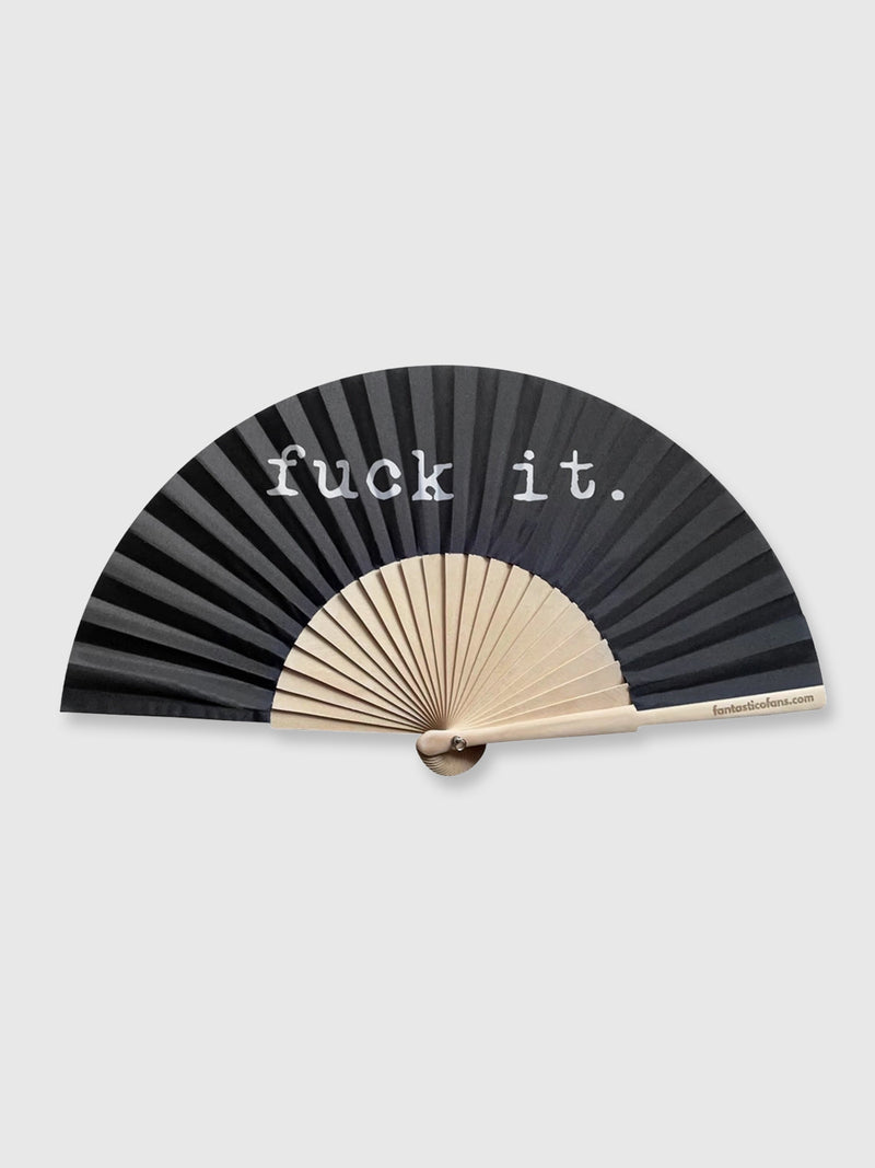 Hand Fan Black - Fuck It