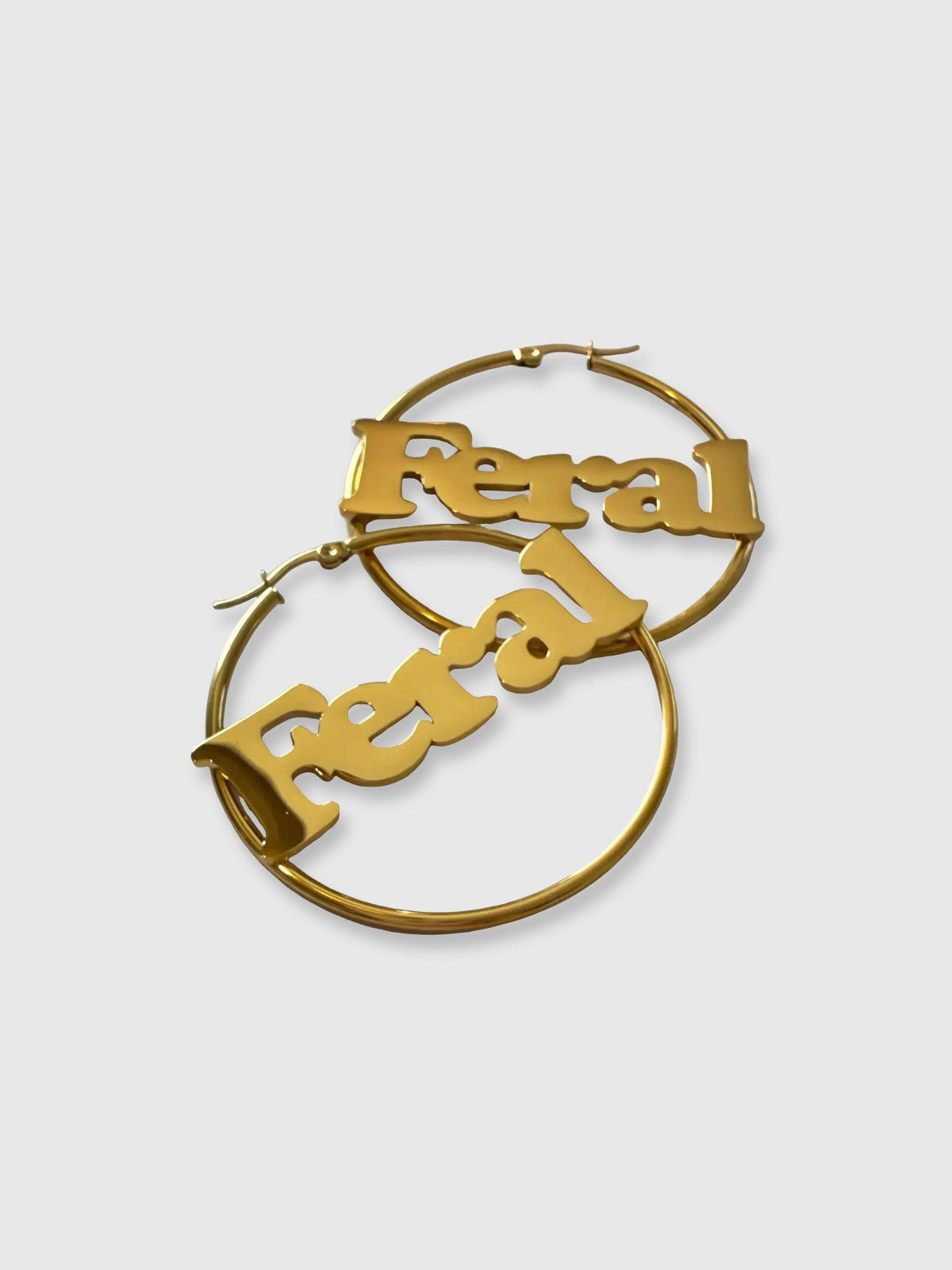 Cheeky Words Hoop Earrings - Feral
