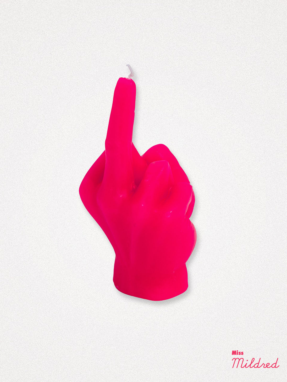 Giving The Finger Hand Candle - Bright Pink