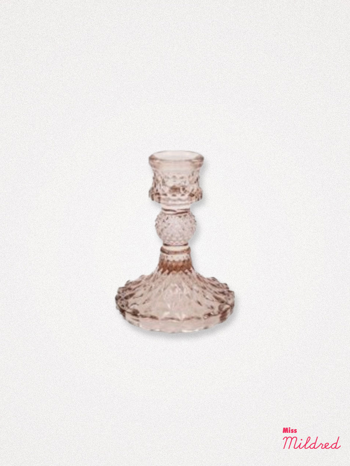 Glass Candle Holder 10cm - Pale Orange