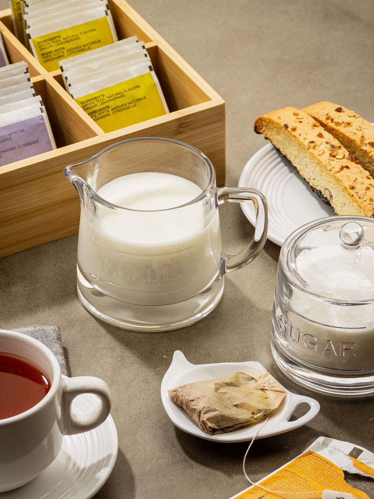 Clear Glass Milk Jug