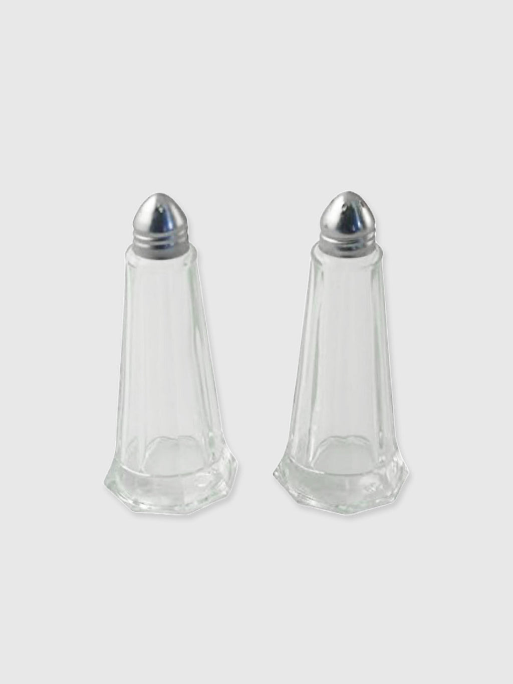Clear Glass Salt & Pepper Lighthouse Shakers