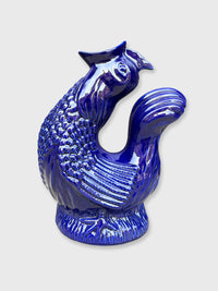 Gluggle Jug 'Cluckle' Cockerel Jug - Cobalt Blue